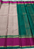 KANCHIPURAM PURE SILK HANDLOOM SAREE WITH 2 G PURE JARI